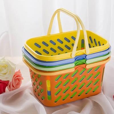 手提篮沐浴小篮子收纳篮洗澡塑料洗漱篮置物框浴室收纳筐小号篮子