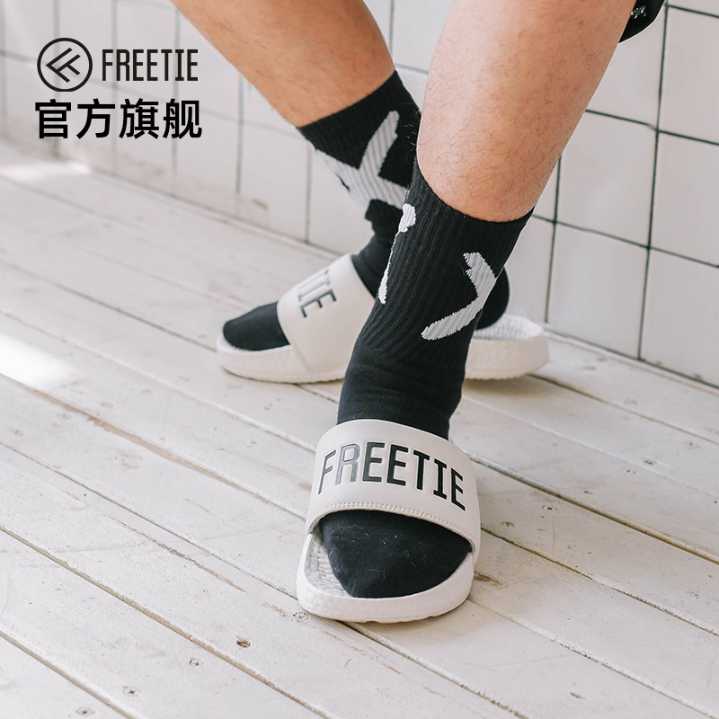 FREETIE 云弹爆米花运动休闲拖鞋潮流防滑踩屎感男拖鞋