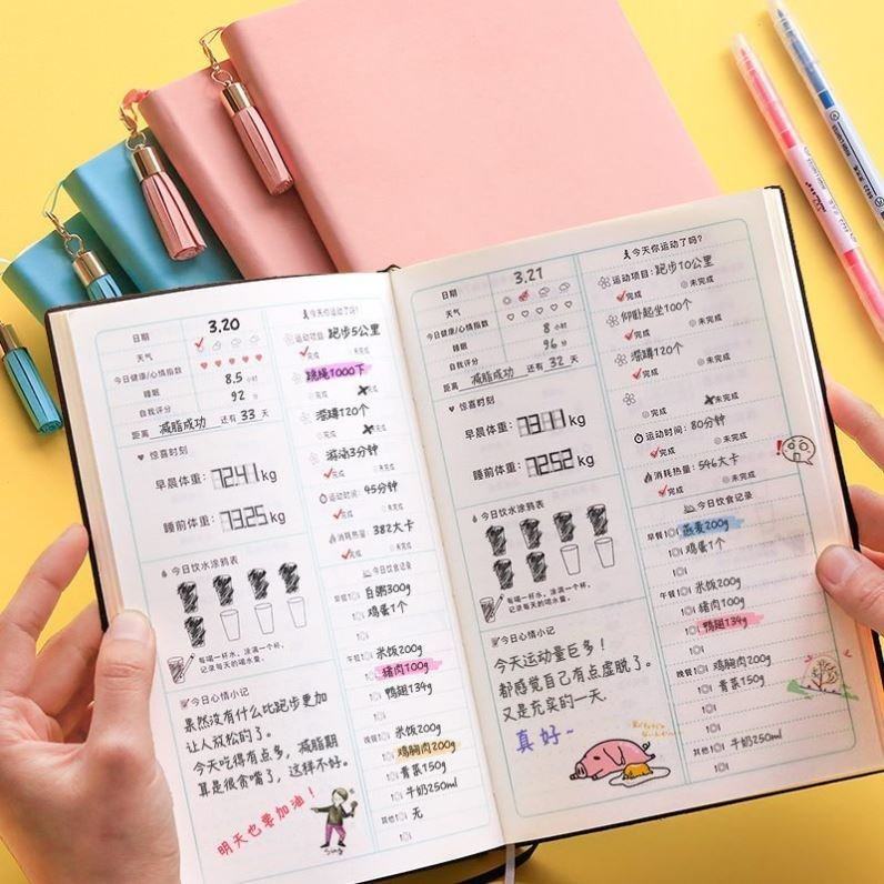 减肥打卡记录表瘦身计划本日记训练减脂安排时间自律本打卡本神器
