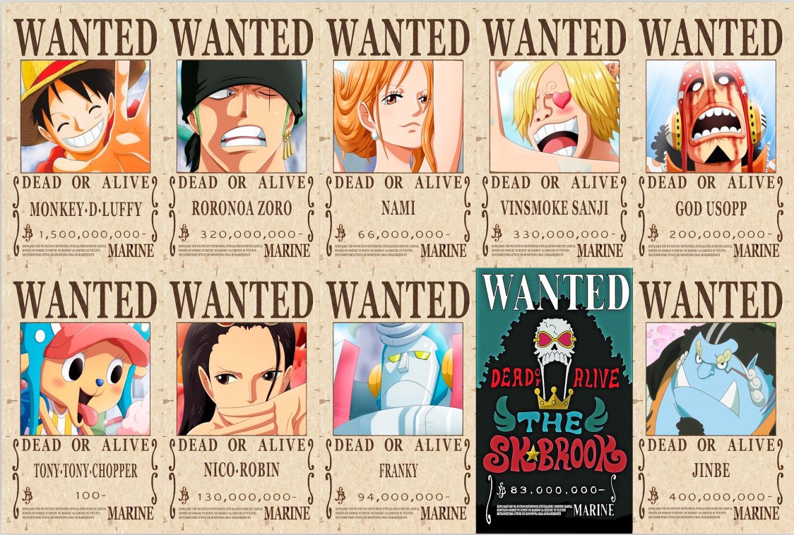 1000片木质_路飞15亿海贼王1000片木质拼图通缉令海报周边全套悬赏令
