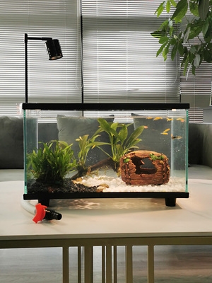 玻璃乌龟缸带晒台饲养箱大型养乌龟专o用缸生态鱼缸家用免换水龟