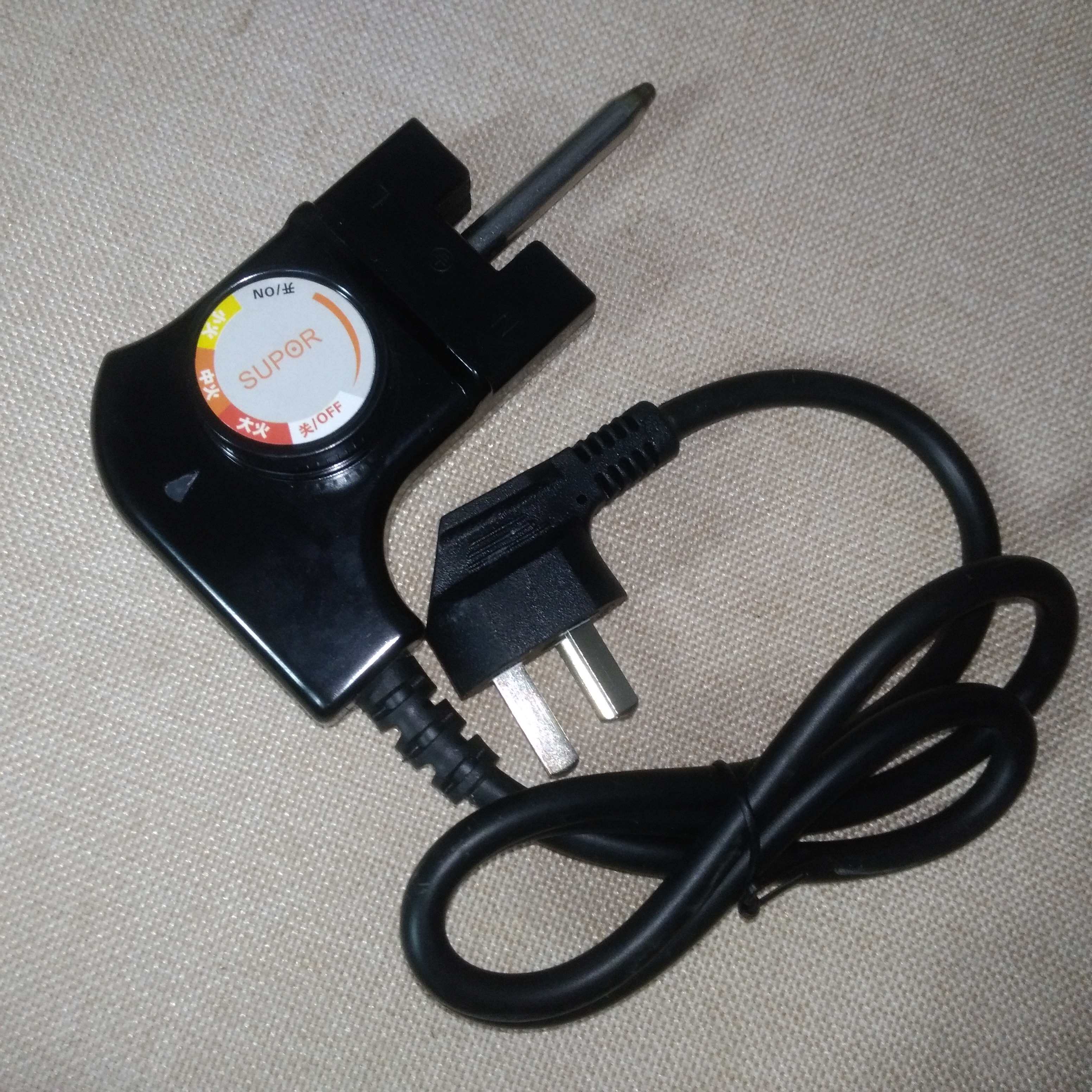 苏泊尔韩式多功能电热锅电源线电炒锅三孔插头线电火锅线连接线