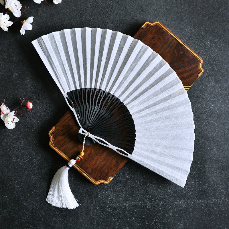 古风铝合金男生霸气防身扇子金属骨架铁折扇武器带流苏随身兵器