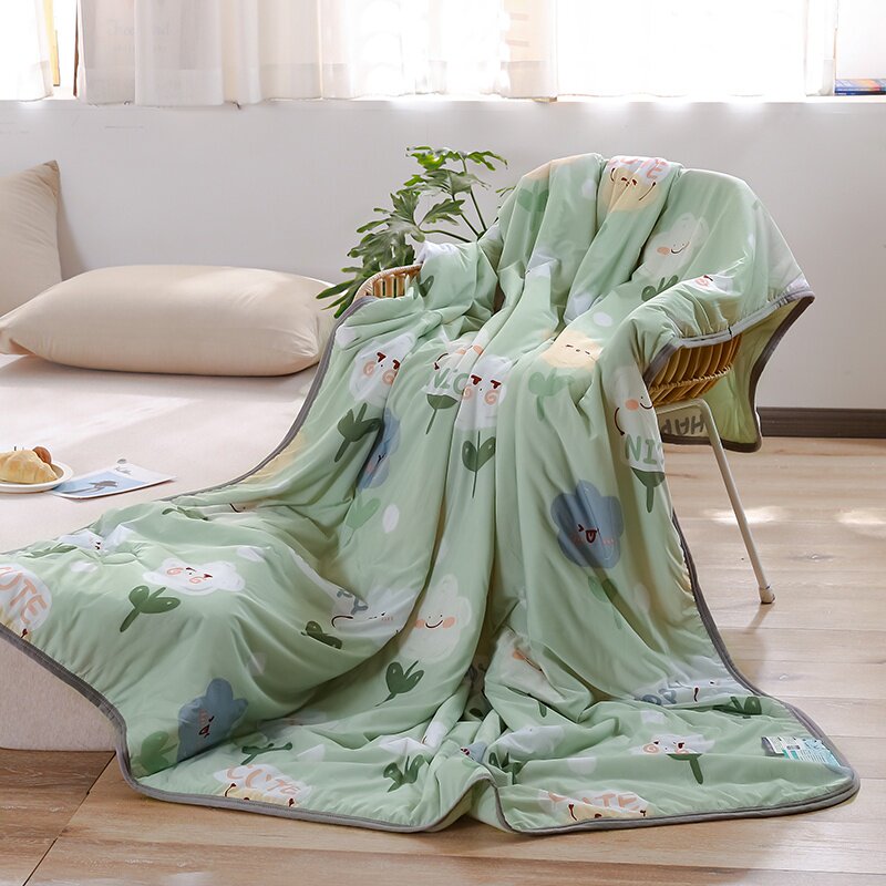 2021新款可水洗印花夏凉被凉感丝玻尿酸夏被单人双人空调被子家用