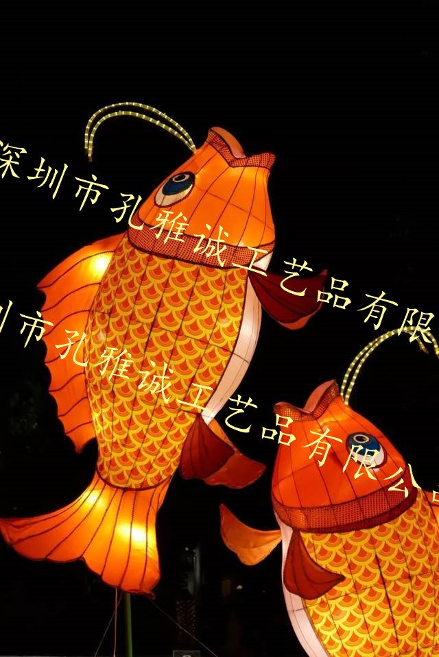 特价造型灯笼_鲤鱼花灯步行街夜游造型挂件春节彩灯装饰金鱼鲶鱼海洋