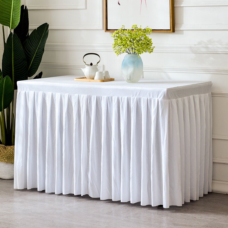 新品金丝绒会议桌布布艺定做绒布签到桌裙活动办公台布套围裙桌裙