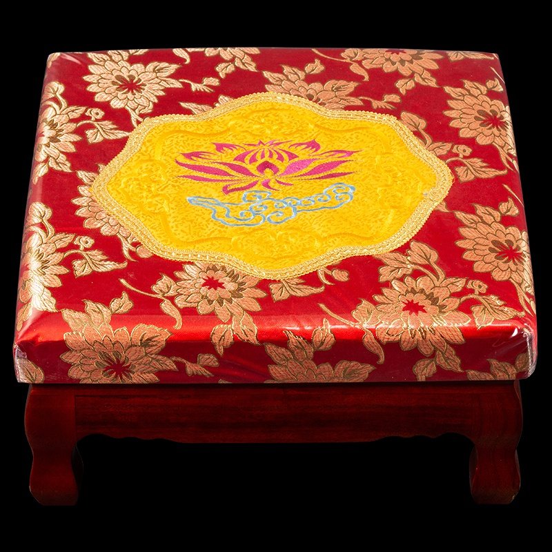 拜垫拜佛垫跪垫家用方v型实木加厚莲花拜凳蒲团凳佛堂寺庙礼佛拜