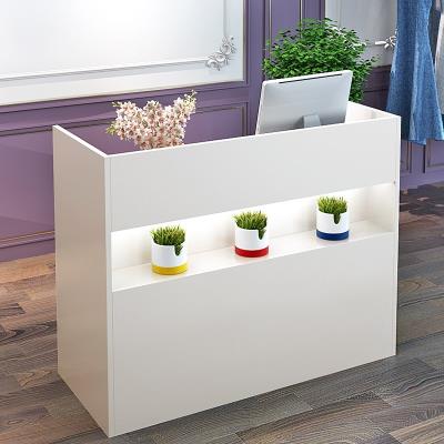 简约收银台电脑台木小前台柜吧图片