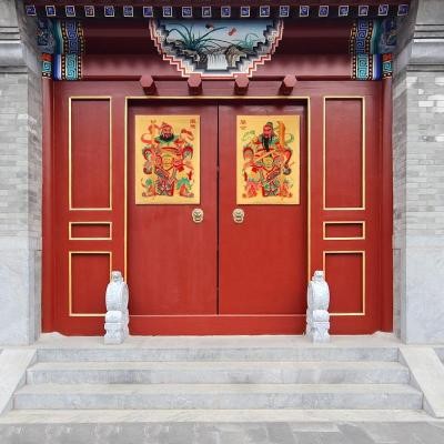 文武新年张飞对金箔过年装高档幅门镇春节守护贴关公传统门宅门神