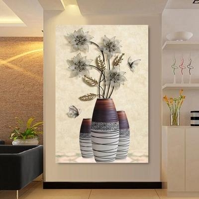 玄关装饰画竖版走廊墙面壁画过道挂画墙画小户型家庭风景壁画饭店
