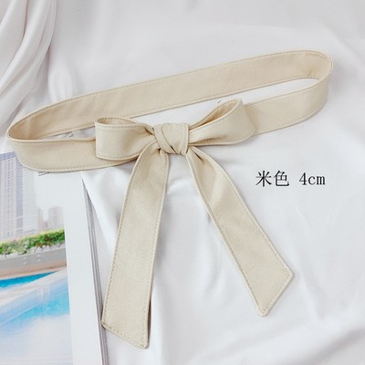 米色宽腰带腰封女白色装饰系带子夏季风衣大衣收腰绑配饰v配件裙