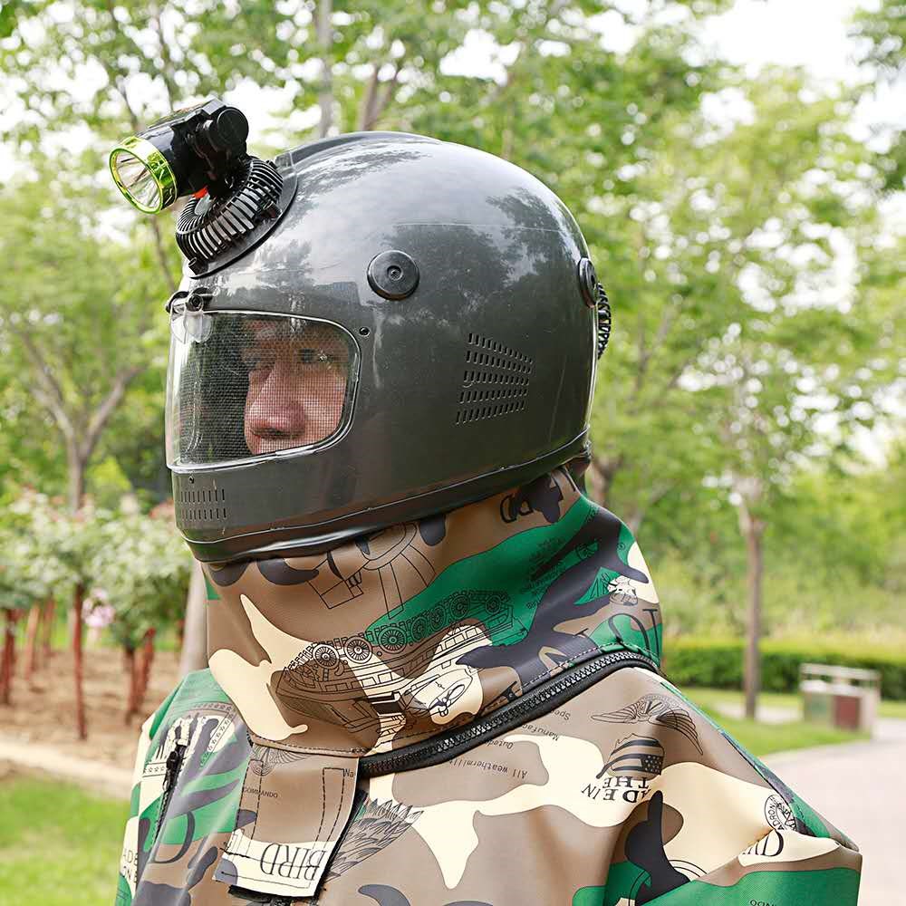 新款马蜂衣四风扇迷彩全套马蜂衣头盔可拆卸透气连体加厚防护服