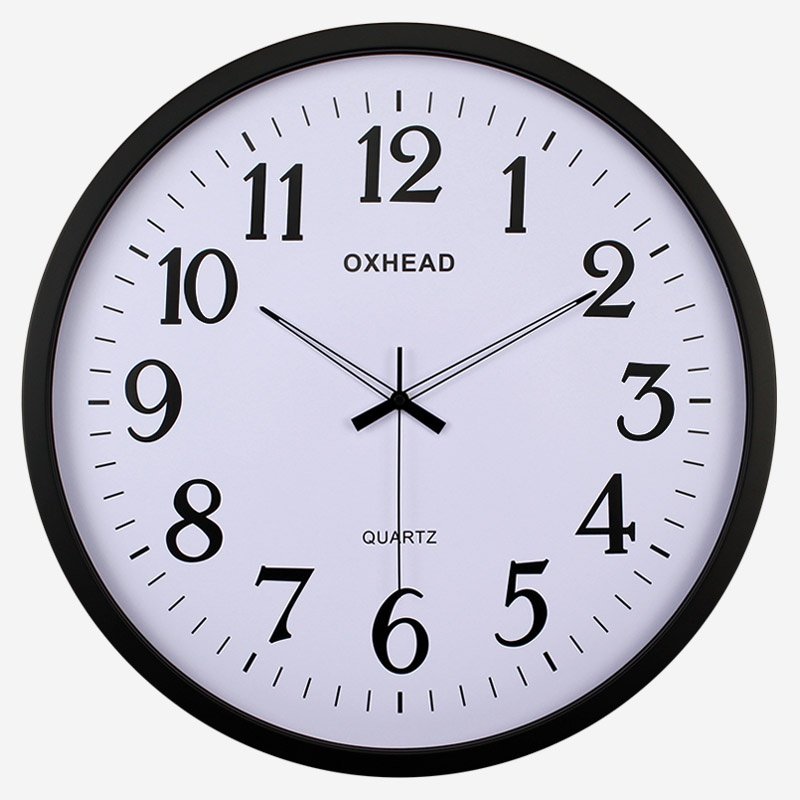 20英寸超大号客厅钟表时尚简约大气办公静音挂钟金属圆形家用墙钟