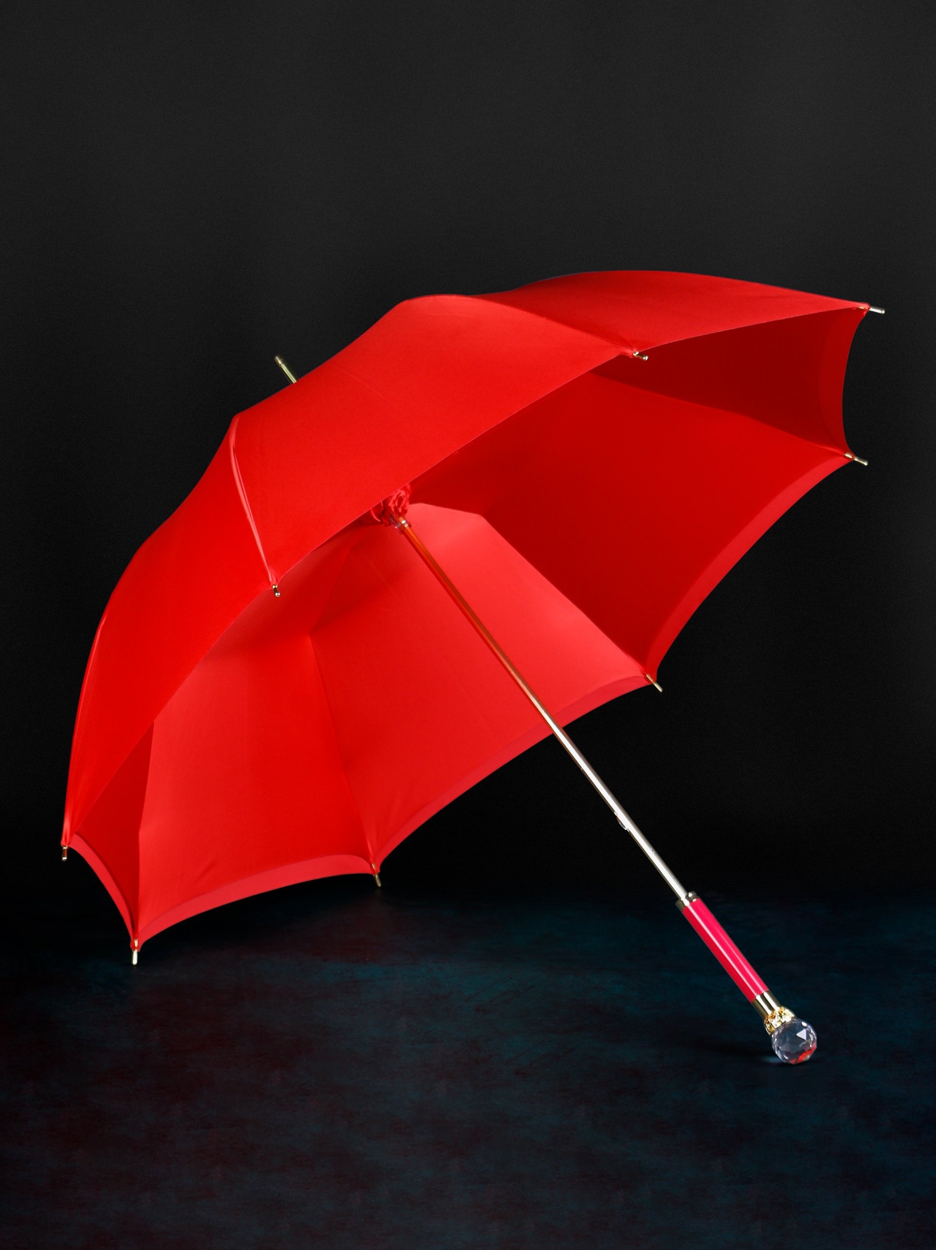 (今日7折)结婚新娘伞长柄婚庆出嫁雨伞中国风纯红色女生d高档轻奢—伞