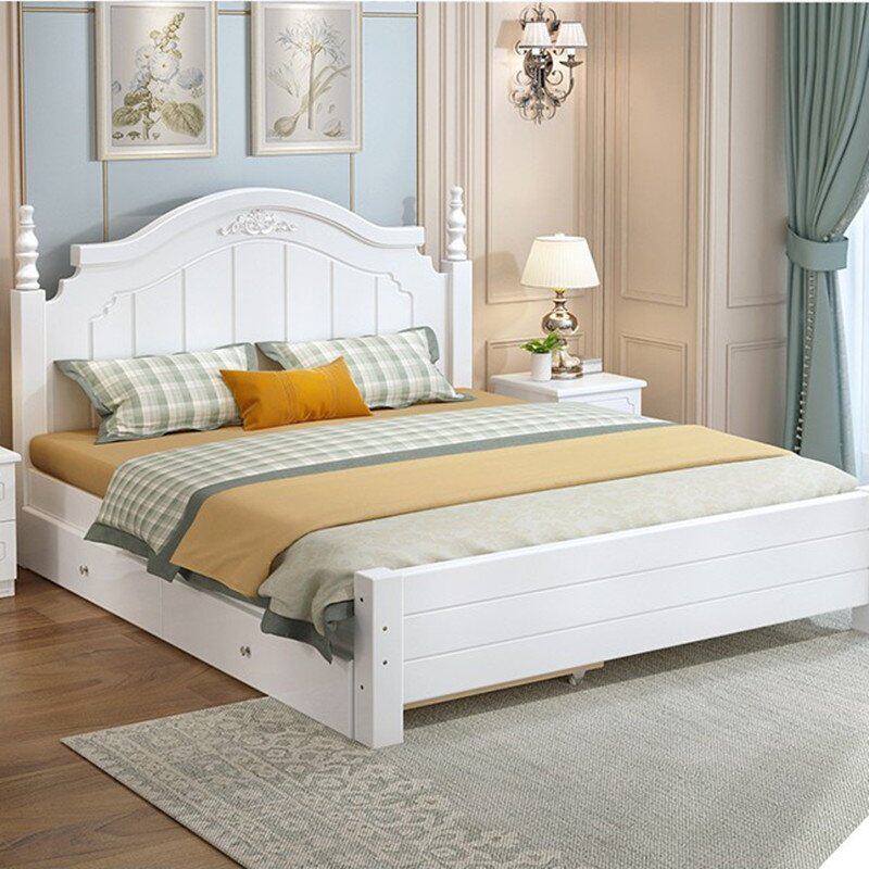 双人床实木简约15新中式实木床主卧轻奢经济加厚18米现代架子床