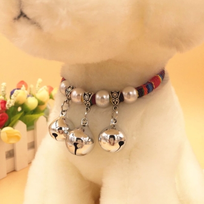 狗狗铃铛防走失n小狗带链子的宠物小型犬项圈式装饰脖圈幼犬专用