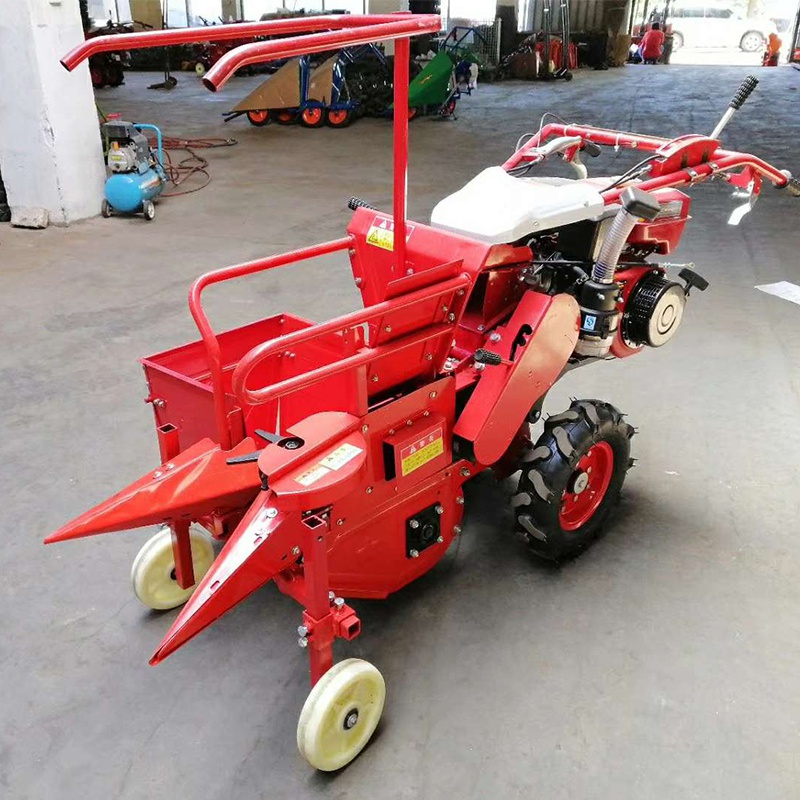 玉米收获机汽油柴油秸秆粉碎还田小型单行p手扶棒子收割机割台