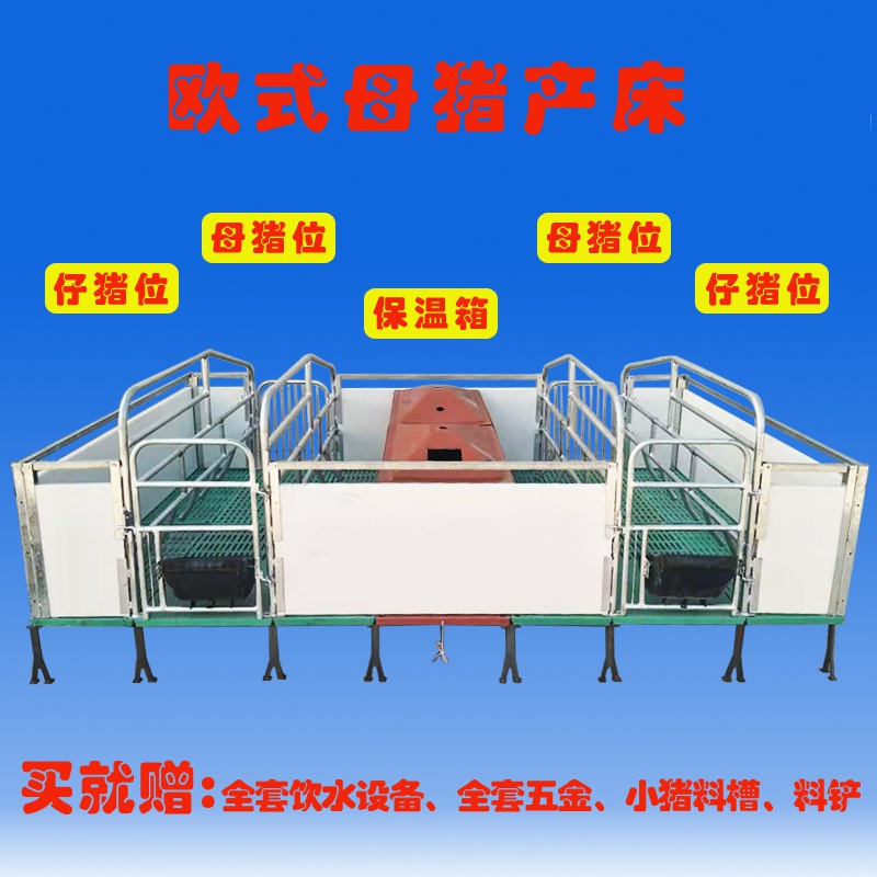 高端双m体c母猪产床国标热镀锌猪产床保育两用pv分板c娩床养殖奢