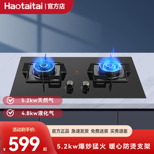 Haotaitai用心爱 好太太燃气灶双灶家用嵌入式天然气灶具台2195A