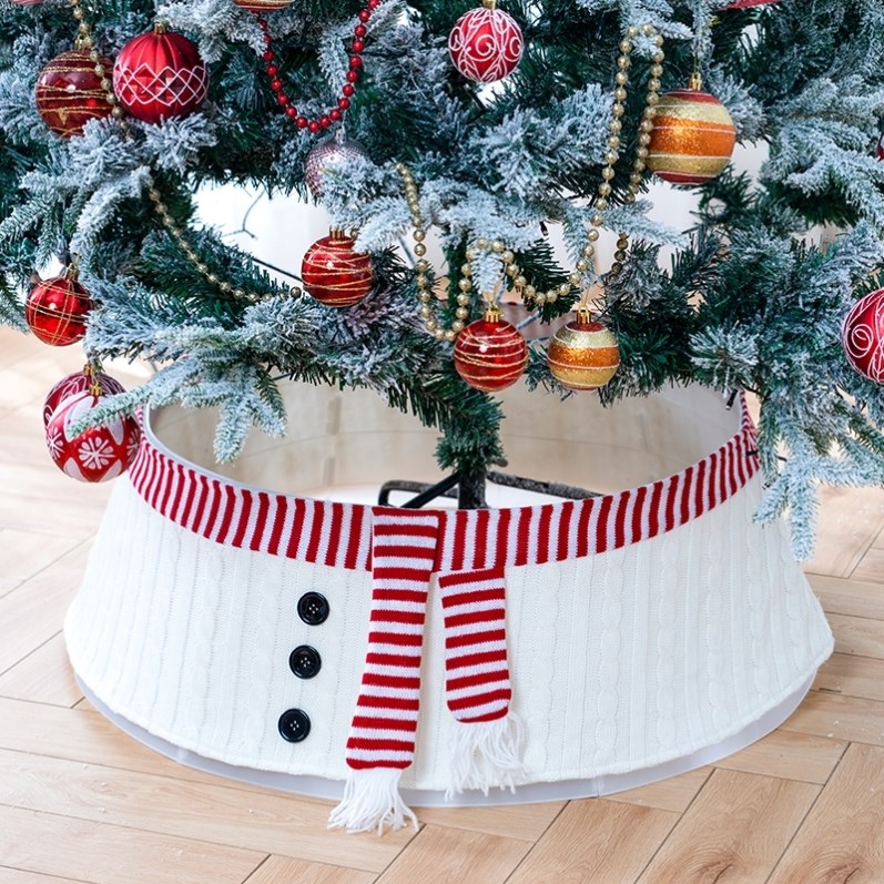 圣诞树围栏店铺氛围场景布置道具新款创意底座垫子装饰品护栏树裙