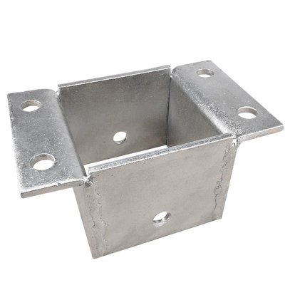 柱子地脚固定角管立柱码套筒方钢管套木支架脚四方镀锌铁底座防腐