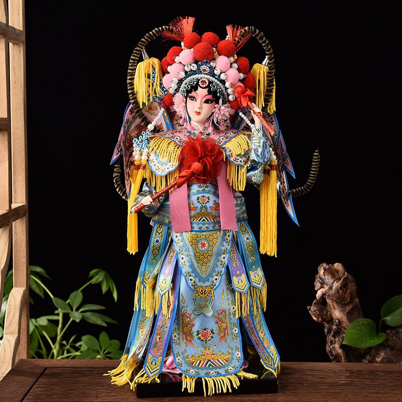 中国绢人京剧手办人物人偶戏曲摆件中国风小礼品z出国送老外