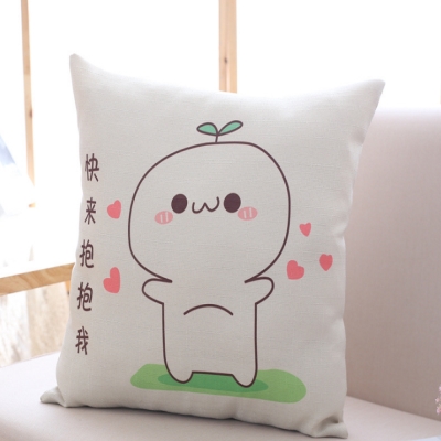 可爱个性表情后窗团子抱枕靠枕汽车包情侣一对抱枕颜靠头文字高档