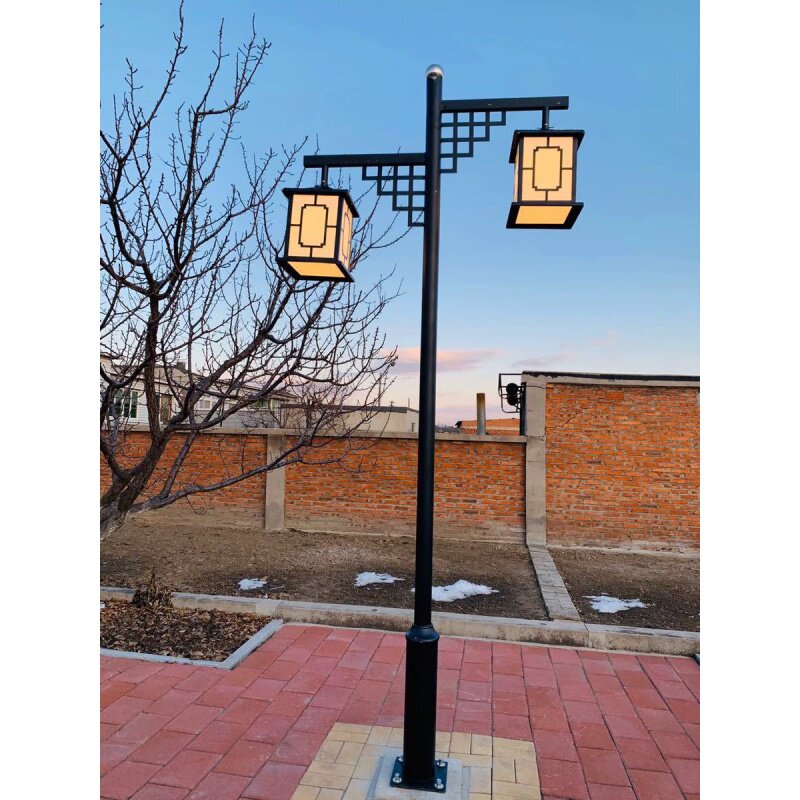 景区太阳能路灯景观灯防水中式园林仿古草坪庭院灯小区公园高杆灯