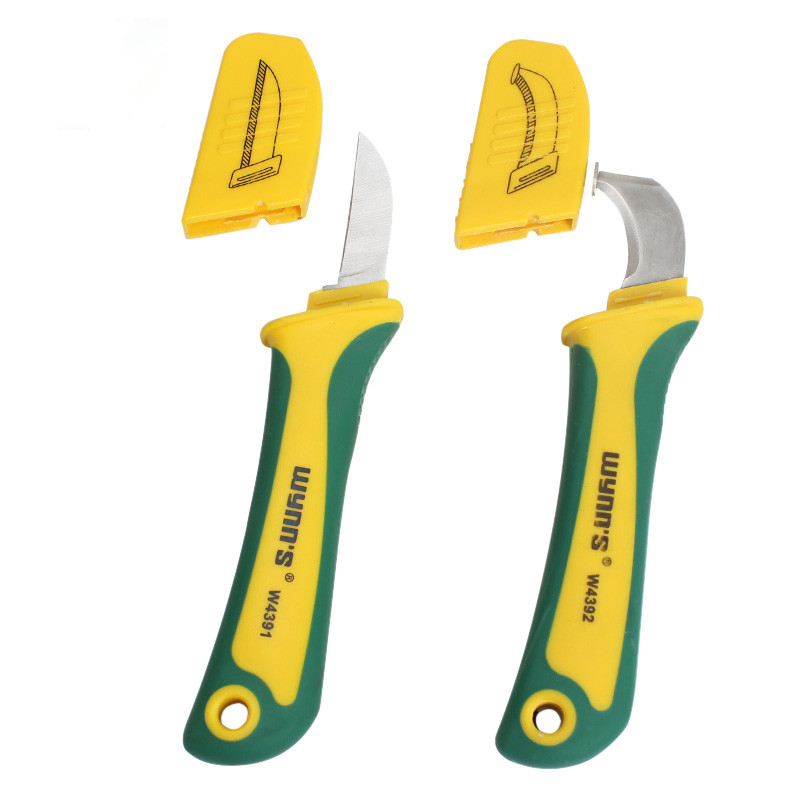 电缆剥皮勾刀工具剥电缆剥线皮b神器电工刀特种钢防护式多功能