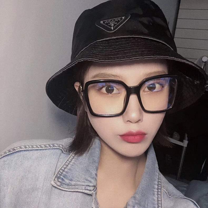 韩版复古方形黑色框近视大黑框眼镜女素颜网红同款防蓝光平光镜