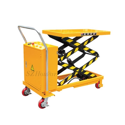 手推移动式电动液压升降平台车图片