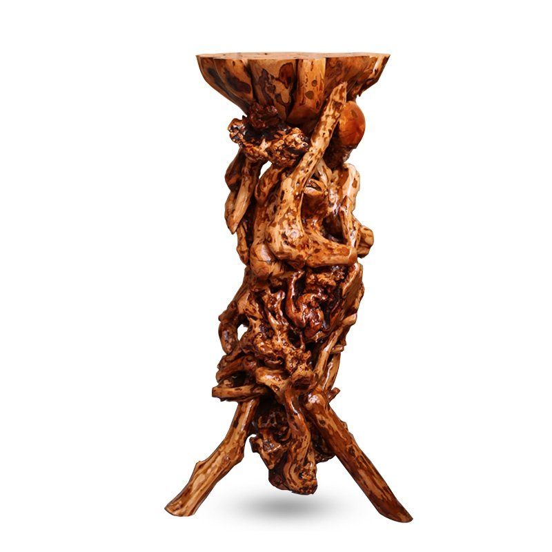 杜鹃根雕花架根雕底座客厅摆件天z然实木树根盆景花架底座新品包