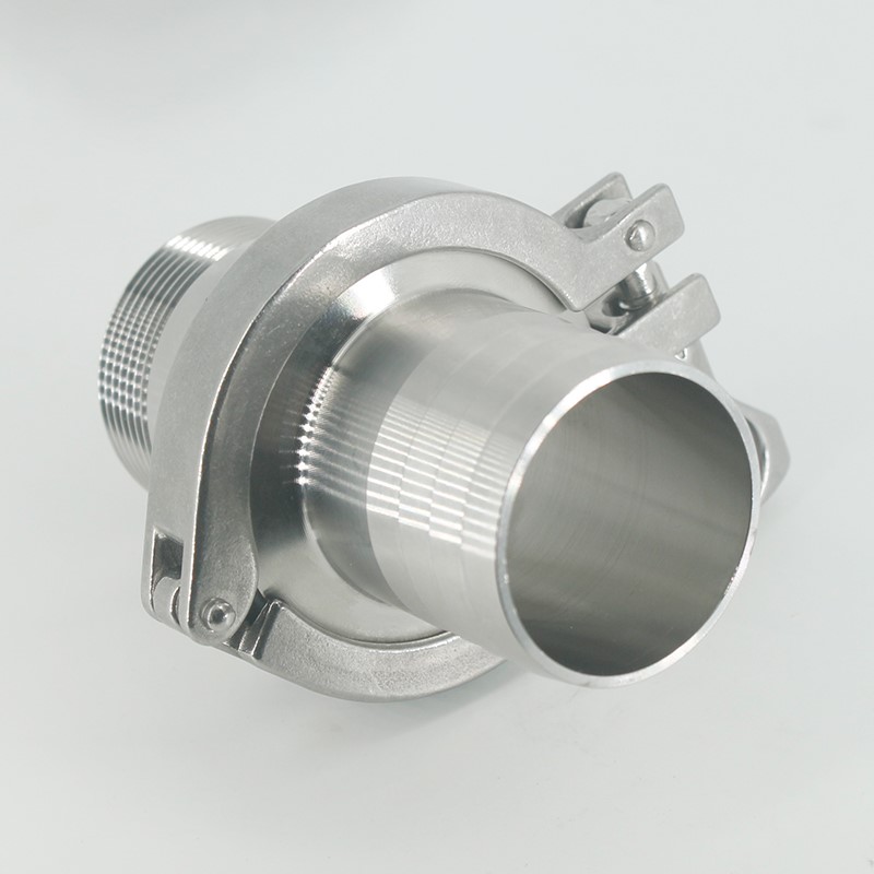 304不锈钢内丝外丝快装卡箍接头卫生级快速卡扣式卡盘螺纹管件