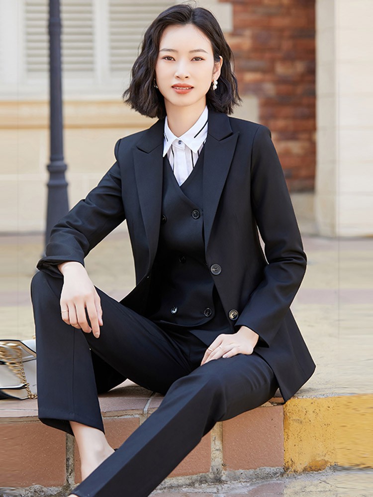 (今日8.5折)职业西装套装女春秋韩版气质女神范高端总裁商务工作服时e