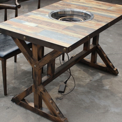 韩式烧烤桌子图片