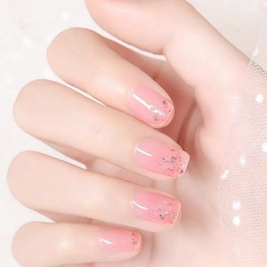 透明指甲油免烤快干不可撕裸色学生果冻浅粉持久美甲网红显白