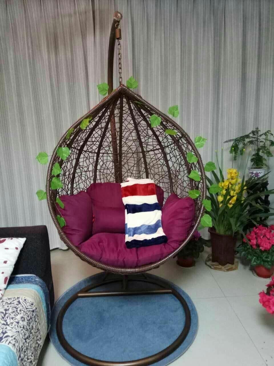 阳台摇吊篮吊兰鸟笼室内吊床蓝藤椅懒人s吊椅秋千掉成人单人摇篮