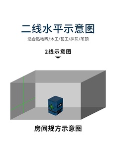 水平仪绿光2线迷小型红外线便携式迷你高精度十字家用激光平水仪