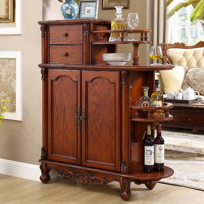 美式间厅柜实木门厅a酒柜装饰柜双面鞋柜多功能欧式玄关隔断柜子