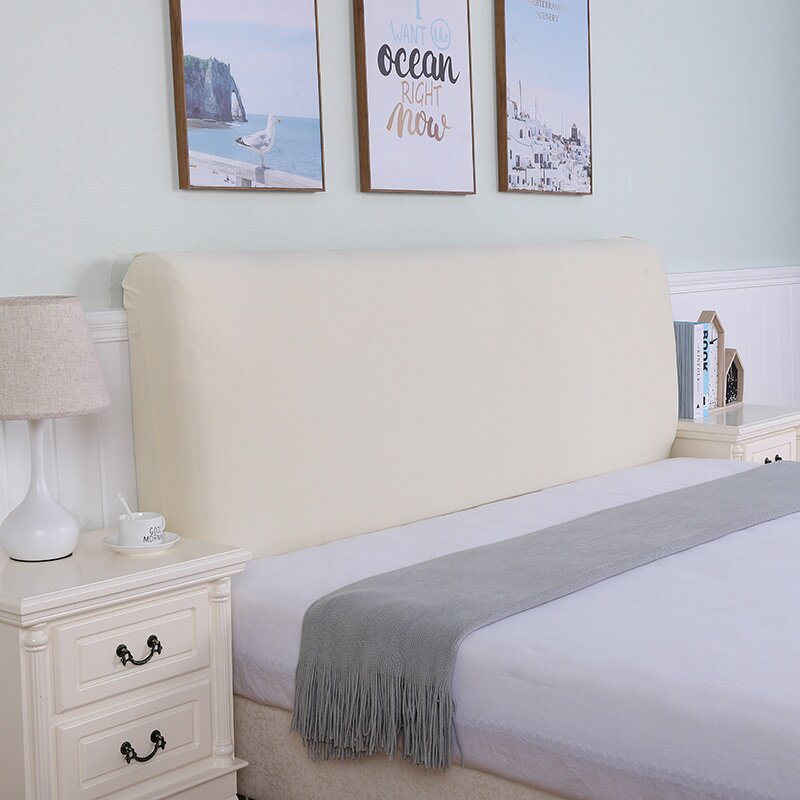 纯色弹力布艺全包床头罩床头套子靠板套靠背罩皮床s软包防尘套盖