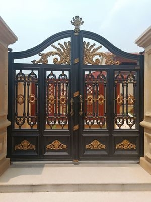 铁艺大门别墅庭院门n防盗双开欧式农村乡村自建房双开进户入户围