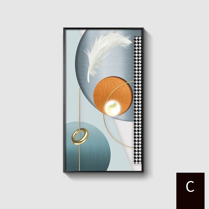 双面画现代抽象玄关装饰画走廊过道挂画大尺寸展厅墙画北欧客厅壁