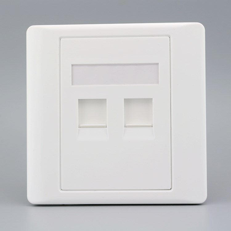 六类网线插座双口信息电脑插口cat6千兆模块二位网络接口86型面