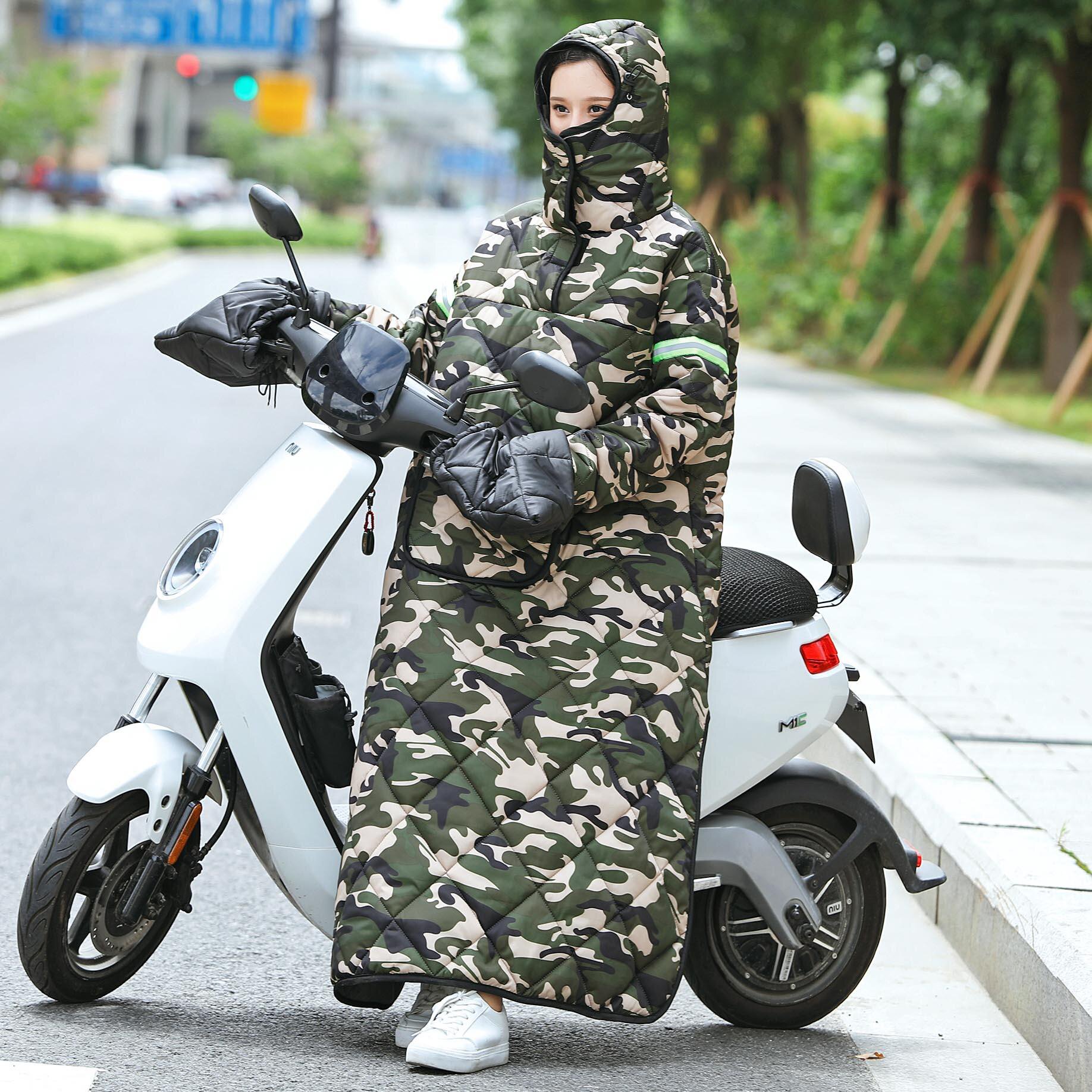 电车冬款挡风骑车防风衣防寒电动车冬季挡风装备电动车p挡风穿身