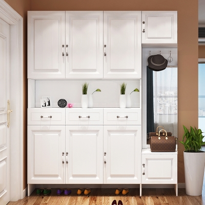 门厅柜鞋柜简约现代进门玄a关柜衣帽柜子一体储物柜换鞋凳组合定