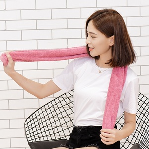 旅行加长运动毛巾竹纤维冰凉吸汗健身跑步成人男女擦i汗巾非纯棉
