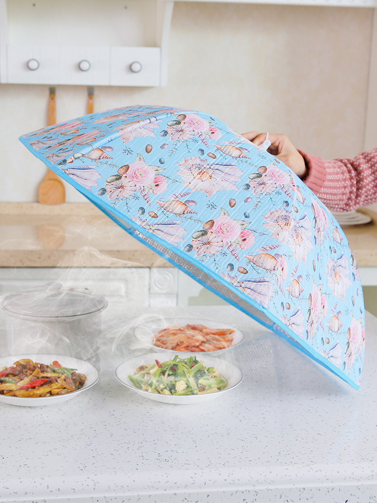 冬季保温菜罩大号盖菜罩遮菜伞可折叠餐桌罩食物饭罩子饭菜防尘罩