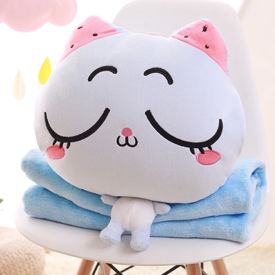 猫咪抱枕珊瑚绒图片