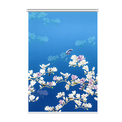 风景窗帘卷帘卧室图片