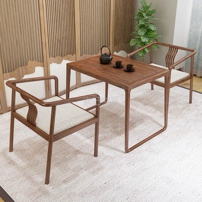 北欧轻奢岩板泡茶桌阳台茶桌椅组合办公室茶室绒布长凳子茶桌茶茶室岩